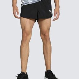 Puma Puma Black-Solid Regular Fit Sports Short-image-82