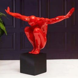 Smokey Cocktail Red Resin Silent Power Small Sculpture-image-16