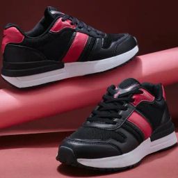 Campus Women's NITRO FLY Black & Rani Running Shoes-image-82