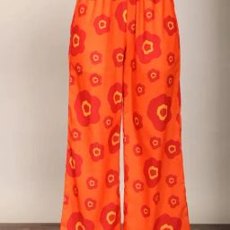 KAORI BY SHREYA AGARWAL Orange Georgette Floral Pants-image-91