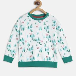 MINIKLUB Kids White Printed Full Sleeves Sweater-image-106