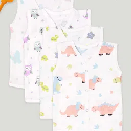 Kidbea Infants Pack Of 4 Printed Jhablas KB23TOB4_03-picture-16