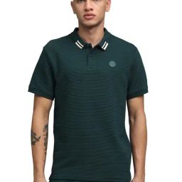 Puma Green Wardrobe Essentials Ottoman Slim Fit Polo T-Shirt-image-100
