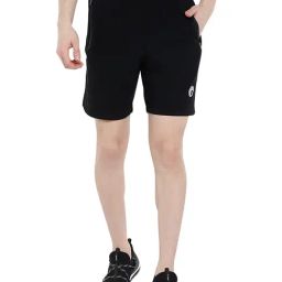 Omtex Black Regular Fit Solid Shorts-picture-11