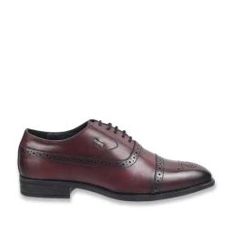 Mochi Men's Wine Oxford Shoes-image-66