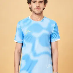 Ajile by Pantaloons Light Blue Boxy Fit Printed Sports T-Shirt-image-83