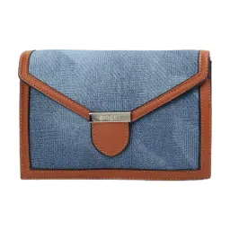 Ginger by Lifestyle Blue Textured Cross Body Bag-image-33