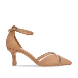 Rocia by Regal Women's Beige Ankle Strap Stilettos-image-36