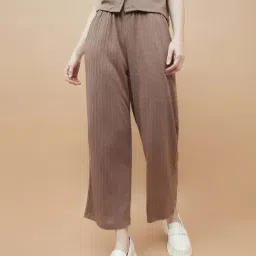 Fame Forever By Lifestyle Brown Regular Fit Trousers-image-88