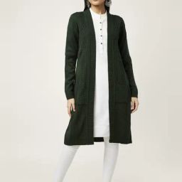 Rangmanch by Pantaloons Green Self Pattern Cape-picture-15