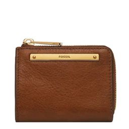 Fossil Liza Brown Solid Zip Around Wallet for Women-image-85