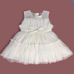 MINIKLUB Kids White Embellished Dress-image-49