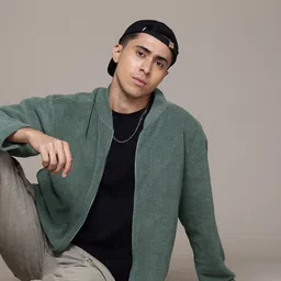 The Roadster Lifestyle Co. Fleece Front-Open Sweatshirt-image-8
