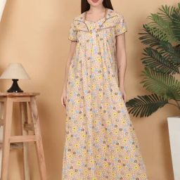 Sweet Dreams Beige Printed Gown-picture-30
