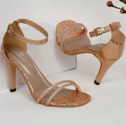 Pelle Albero Women's Rose Gold Ankle Strap Stilettos-image-50