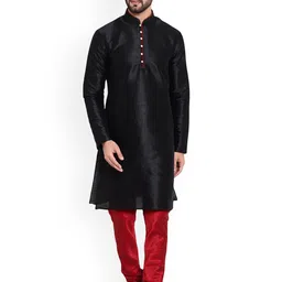 Sadree Men Solid Kurta with Churidar-image-54