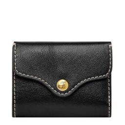 Fossil Heritage Black Solid Tri-Fold Wallet for Women-12