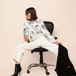 Vero Moda White Printed Shirt-image-42