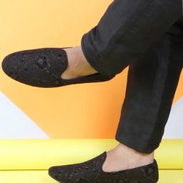 Fausto Men's Black Casual Loafers-image-101