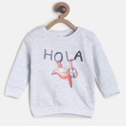 MINIKLUB Kids Grey Printed Full Sleeves Sweatshirt-image-87