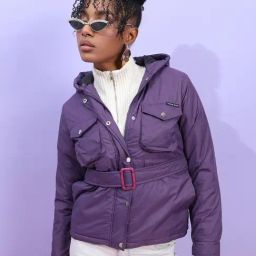 Campus Sutra Purple Quilted Pattern Jacket-image-28