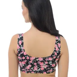 Da Intimo Black Non Wired Padded Sports Bra-74