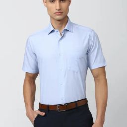 Van Heusen Blue Cotton Regular Fit Shirt-image-94