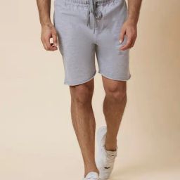 Globus Light Grey Regular Fit Cotton Sports Shorts-image-76