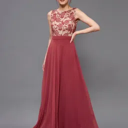 Miss Chase Red Floral Print Maxi Dress-image-34