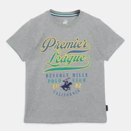 Beverly Hills Polo Club Kids Dark Grey Printed T-Shirt-image-40