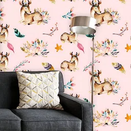 ArtzFolio Printed UV-Resistant Anti-Bacterial Baby Animals Peel & Stick Wallpaper-image-95
