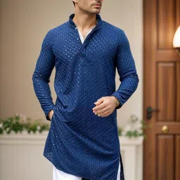 Moda Rapido Men Blended Straight Kurtas-picture-45