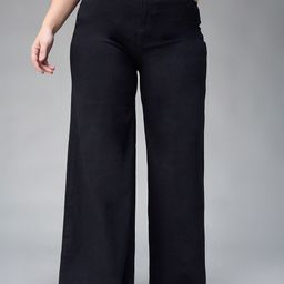 Miss Chase A+ Women Wide Leg High-Rise Heavy Fade Stretchable Jeans-image-40