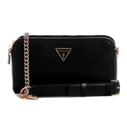 guess fashion Guess Black Solid Daryna Status Crossbody Bag-picture-18