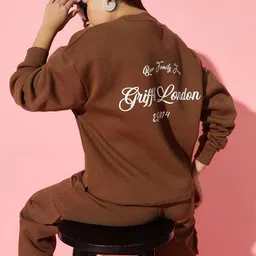 GRIFFEL Women Typography Printed Pullover Sweatshirt-image-86