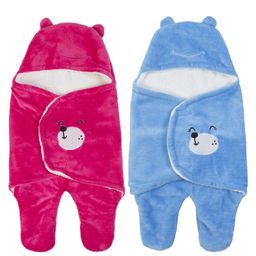 Babyzone Soft Fabric Winter Wear Embroidered Wearable Blankets Pack of 2 - Pink and Blue-image-50