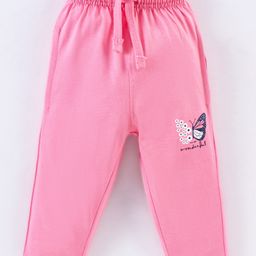 Doreme Single Jersey Cotton Knit Full Length Lounge Pant Butterfly Print - Neon Pink-picture-10