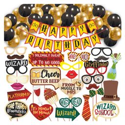 Wobbox Happy Birthday Props Happy Birthday Banne Harry Potter Theme Decoration Items Multi Color -Pack Of 50-image-93