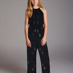 Cherry Crumble By Nitt Hyman Sleeveless Sequins & Beads Embellished Abstract Designed Jumpsuit - Black-image-69