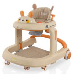 BUNNIE Baby Walker with 3 Height Adjustments, 2-in-1 Push Walker Mode, Toy Tray with Lights and Music (Yellow)-image-86