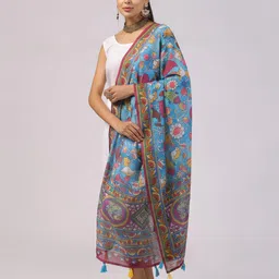 Kaizen TEXO FAB Ethnic Motifs Printed Linen Dupatta image 3