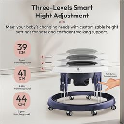 StarAndDaisy Baby Walker for 6 to 24 Months with 360° Rotational Wheels & Padded Seat, with Adjustable Height- Blue image 4