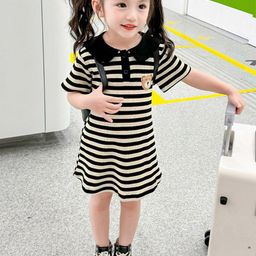 LULU & SKY Striped A-Line Dress-image-11