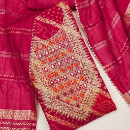 Mitera Embroidered Pure Cotton Unstitched Dress Material-picture-10