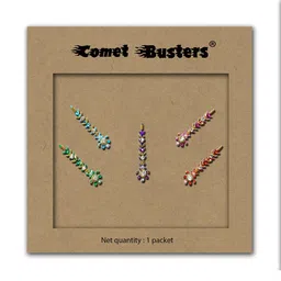 Comet Busters Set of 3 Handcrafted Reusable Traditional Designer Bindis - 014 image 4