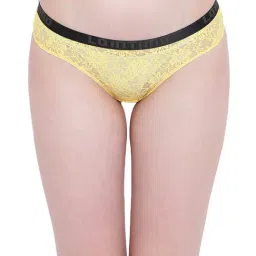 La Intimo Yellow Lace Bikini Panty-image-85
