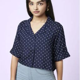 YU by Pantaloons Navy Printed Shirt-image-72