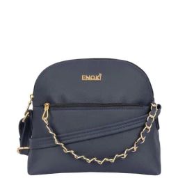 Enoki by Baggit Kenzou N Blue Textured Medium Sling Handbag-image-79