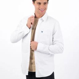 American Eagle Outfitters White Cotton Regular Fit Shirt-picture-5