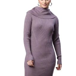 Global Republic Purple Regular Fit Bodycon Dress-image-78